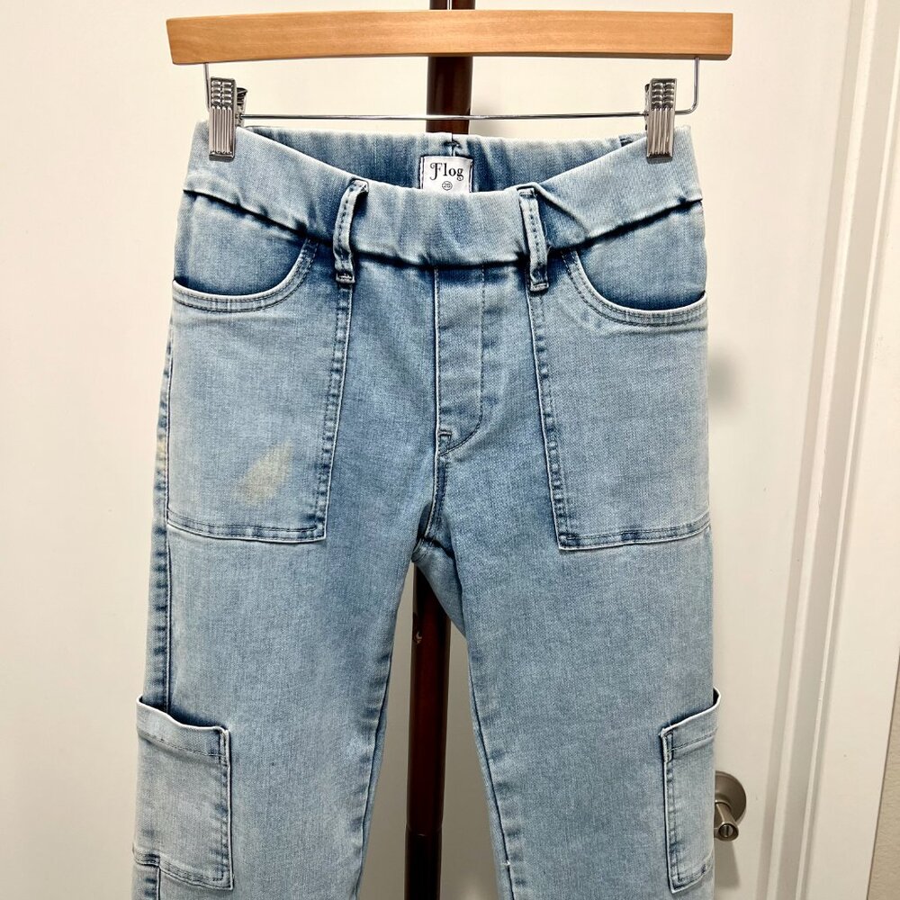 Bevy Flog - Rose Cargo Light Denim Size 25 *Altered to 29"* - Blue - Picture 3 of 6